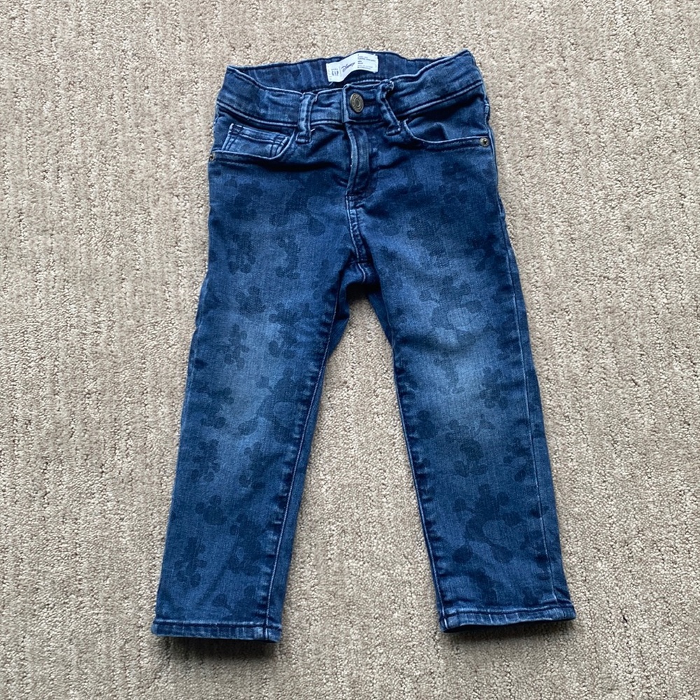 Baby Gap Disney Boys Mickey Mouse Slim Jeans 2T